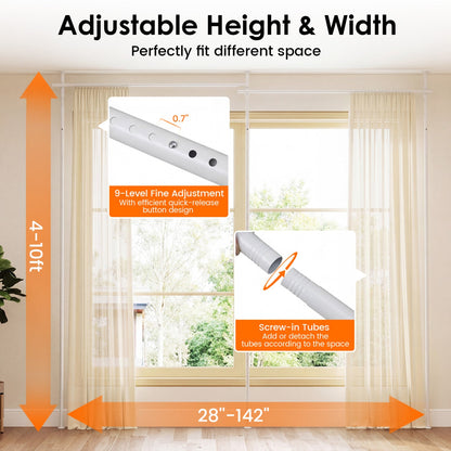 Room Divider Curtain Rod with Floor to Ceiling
