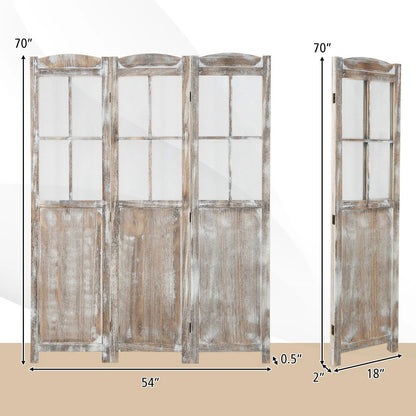 6 Feet Folding Privacy Screen Coffee Indoor