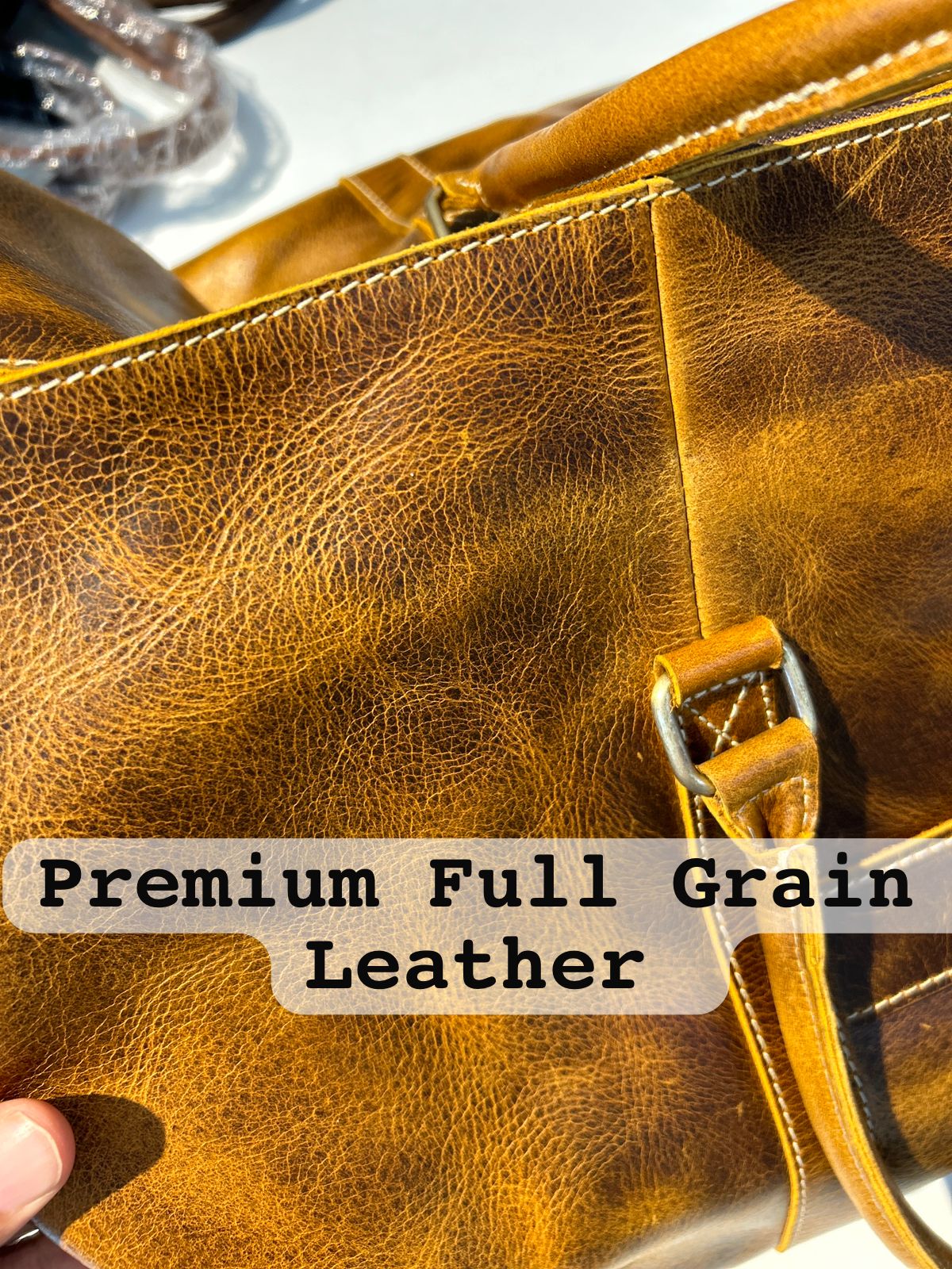 Roosevelt Full Grain Buffalo Leather Duffle - Tampa Home & Garden Store