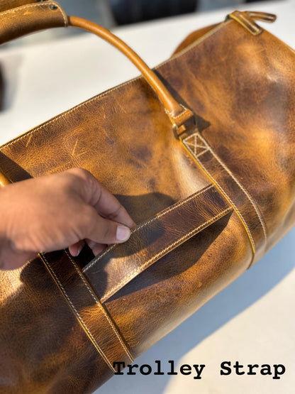 Roosevelt Full Grain Buffalo Leather Duffle - Tampa Home & Garden Store