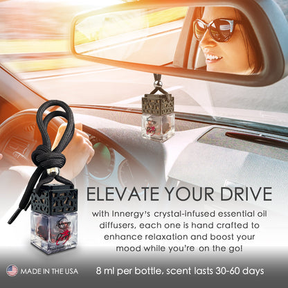 Root Chakra Crystal-Enhanced Oil Diffuser, Car Air Freshener, 8ml - Tampa Home & Garden Store