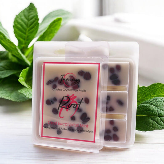 Root Chakra Crystal-Enhanced Premium Coconut-Soy Wax Melts - Tampa Home & Garden Store