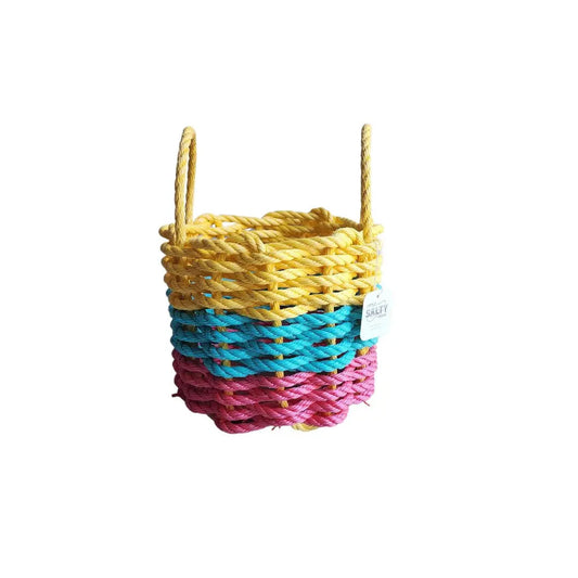 Rope Storage Basket Pink, Teal, Yellow - Tampa Home & Garden Store