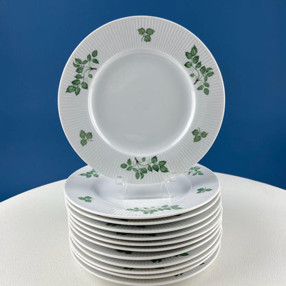Rorstrand Rodos Espresso Dessert Modern Dish Set. 1900's Swedish Coffee Breakfast Set for 11. Leaf Motif. Dining Tea Room Table Decor. - Tampa Home & Garden Store