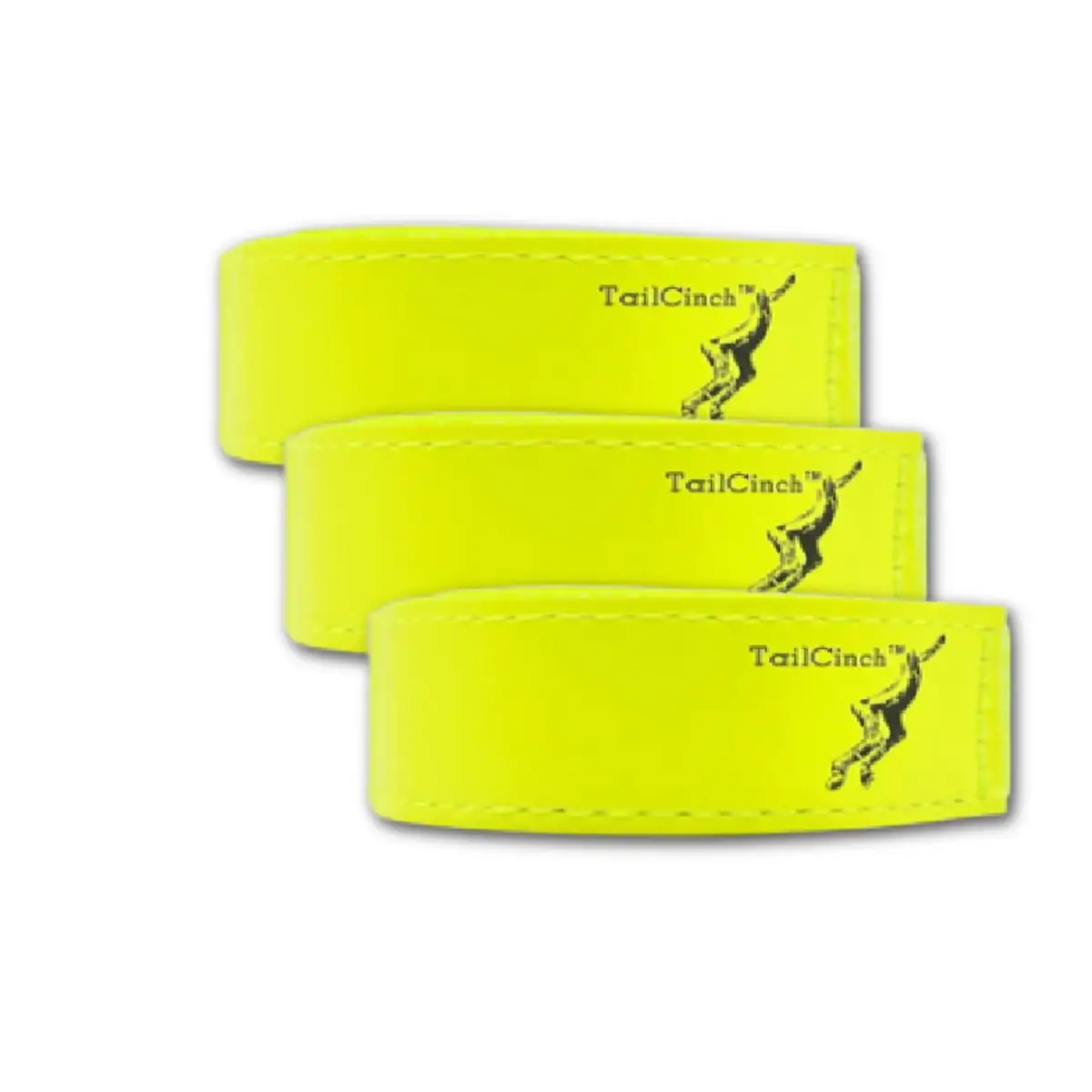 TailCinch Equine Tail Ties, neon yellow straps, set of 3 on Tampa Home & Garden Store