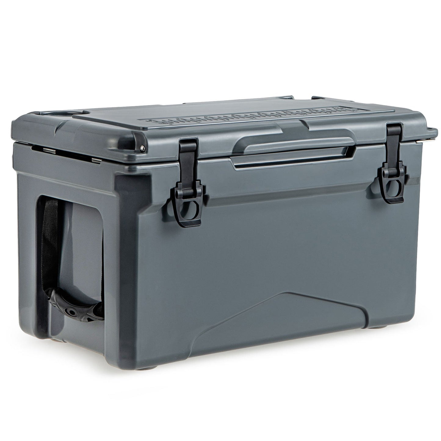 Rotomolded Cooler GemGear with integrated cup holders and bottle opener, gray on Tampa Home & Garden Store