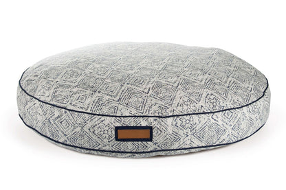 Round Pet Bed in Sapphire Spaniel - Tampa Home & Garden Store