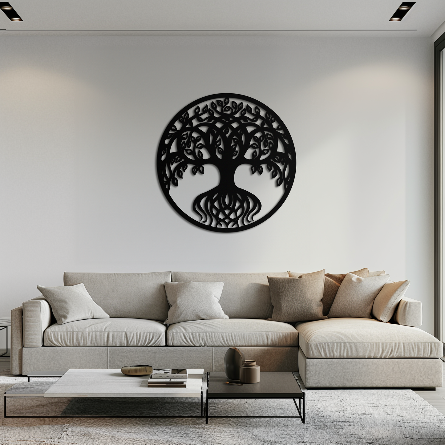 Round Tree of Life Metal Wall Art – Nature-Inspired Decor - KAF217 - Tampa Home & Garden Store