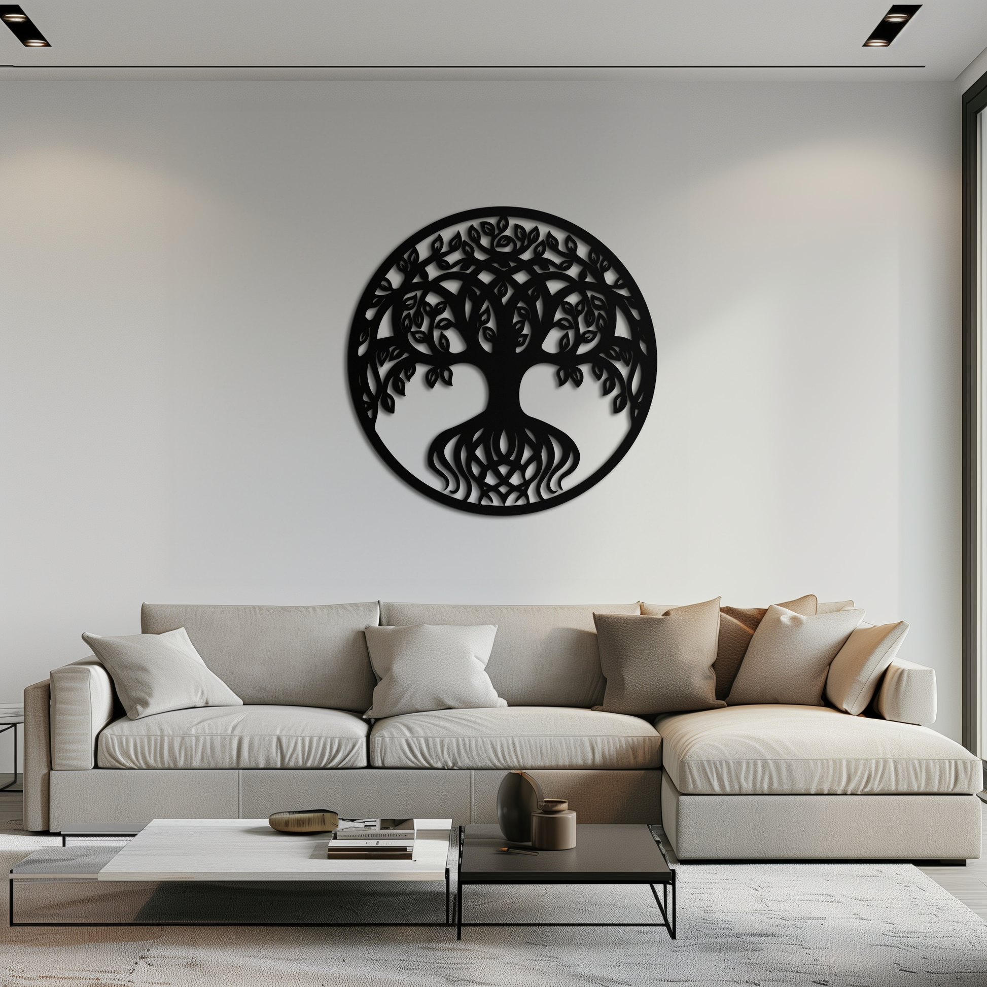 Round Tree of Life Metal Wall Art – Nature-Inspired Decor - KAF217 - Tampa Home & Garden Store
