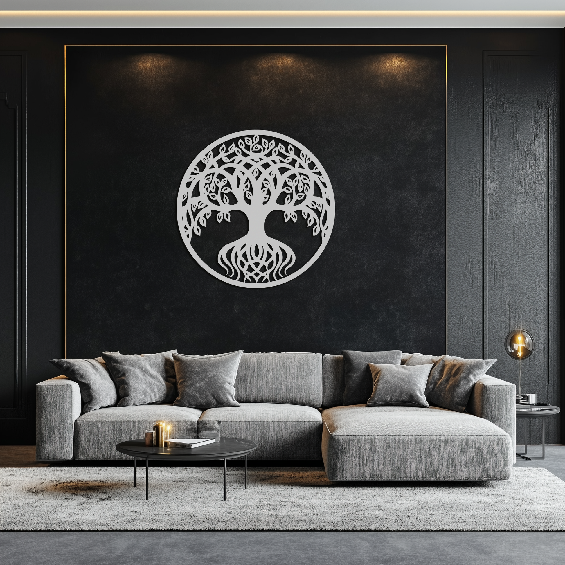 Round Tree of Life Metal Wall Art – Nature-Inspired Decor - KAF217 - Tampa Home & Garden Store