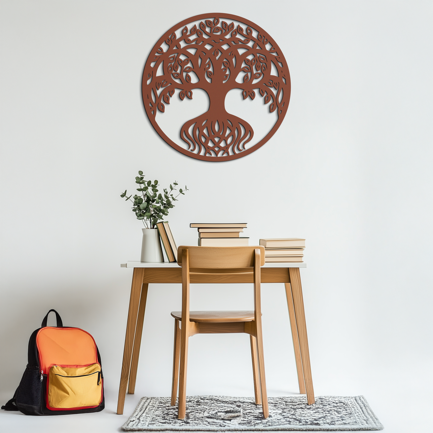 Round Tree of Life Metal Wall Art – Nature-Inspired Decor - KAF217 - Tampa Home & Garden Store
