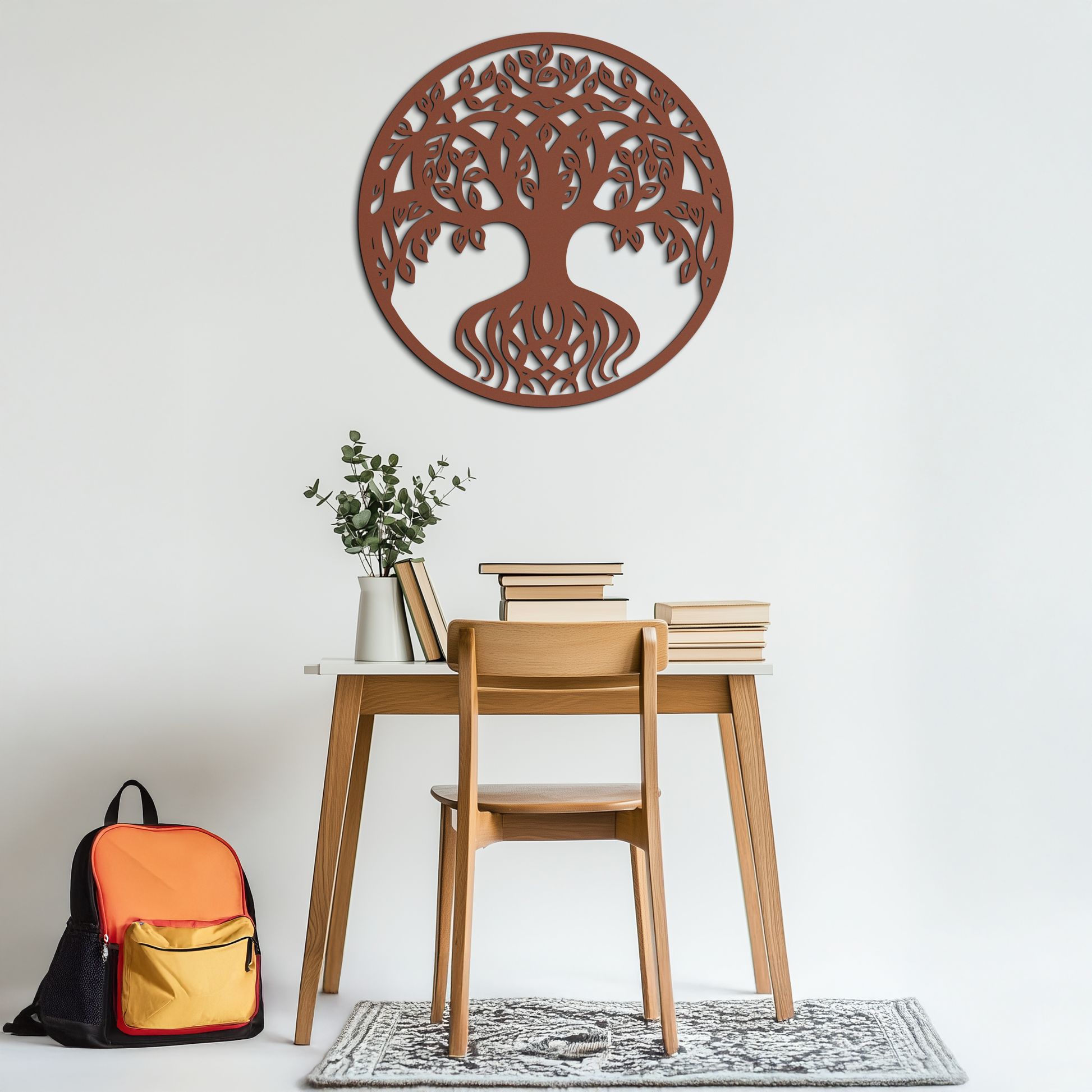 Round Tree of Life Metal Wall Art – Nature-Inspired Decor - KAF217 - Tampa Home & Garden Store