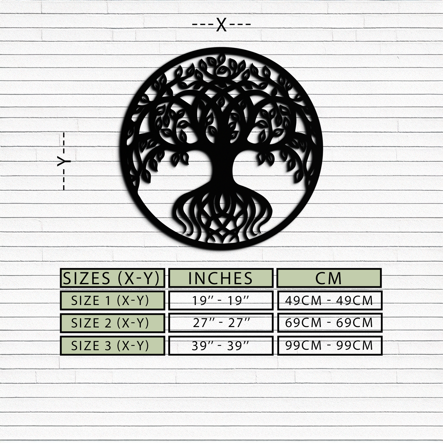 Round Tree of Life Metal Wall Art – Nature-Inspired Decor - KAF217 - Tampa Home & Garden Store