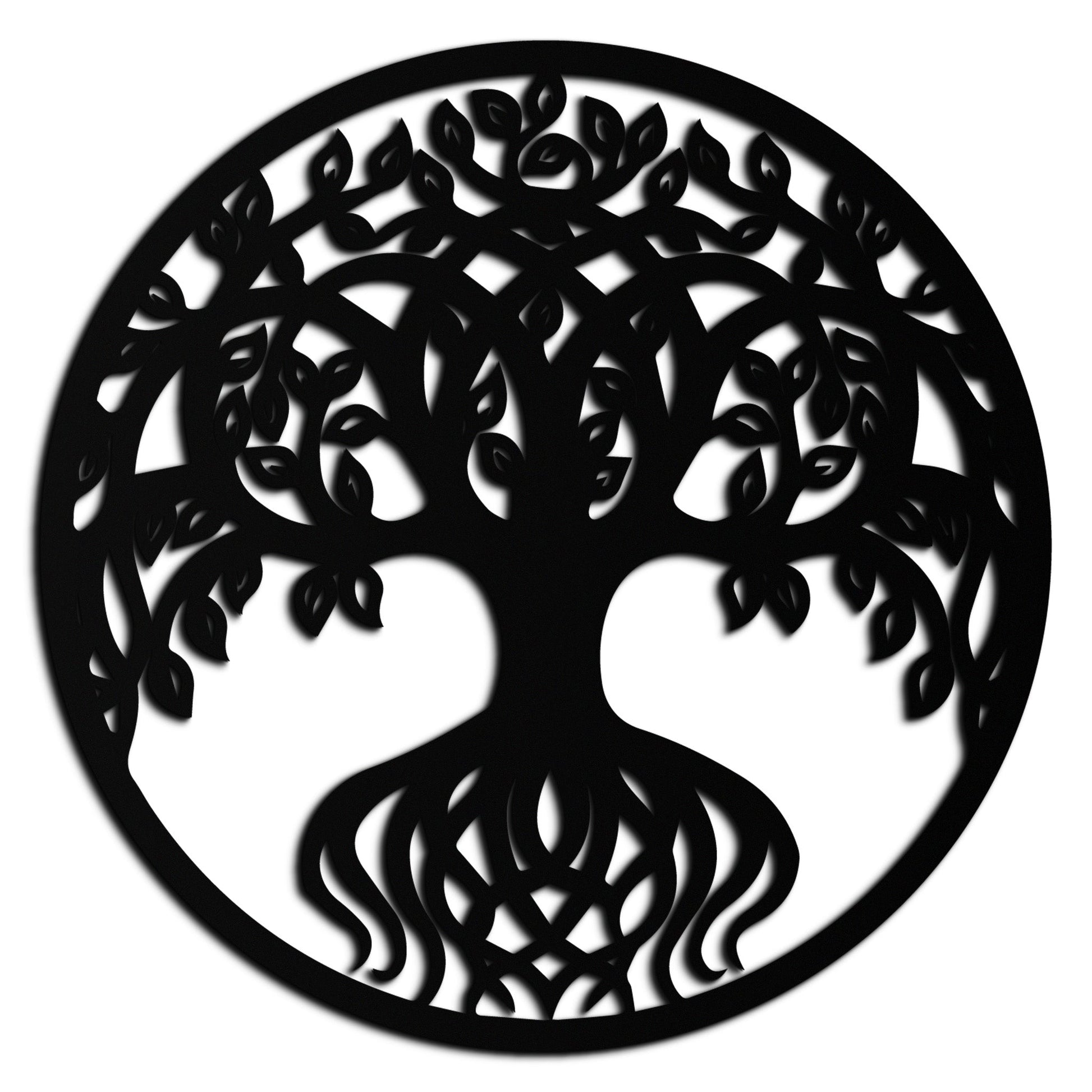 Round Tree of Life Metal Wall Art – Nature-Inspired Decor - KAF217 - Tampa Home & Garden Store