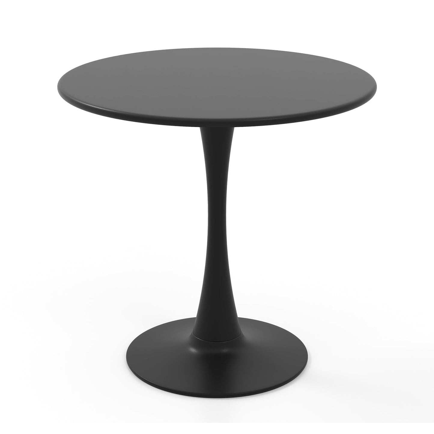 Mesa de comedor redonda de 31.5 pulgadas con anillo de PP antideslizante - Negro