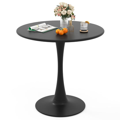 Mesa de comedor redonda de 31.5 pulgadas con anillo de PP antideslizante - Negro