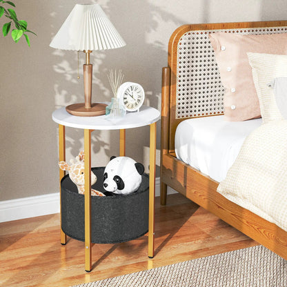 4 Tier Console Table With Storage Shelves