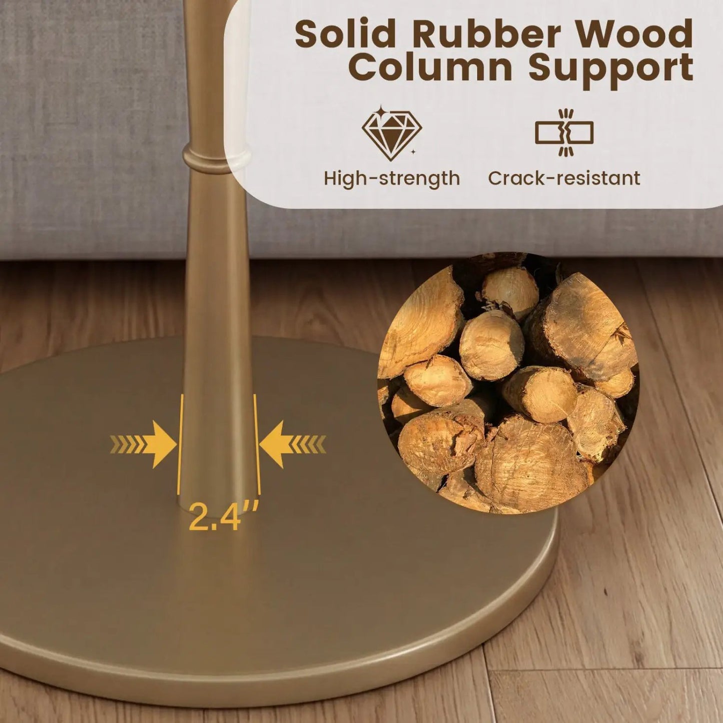 Round Marble Side Table With Stone Finish