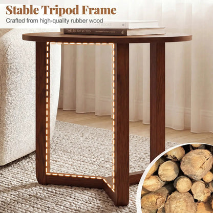 Round Nesting Coffee Tables Set of 2 Thick Top