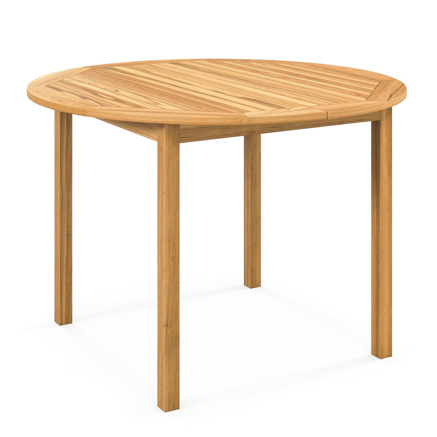 Mesa de comedor redonda grande para exteriores de 4 personas
