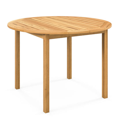 Mesa de comedor redonda grande para exteriores de 4 personas
