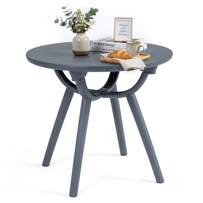 Round Patio Storage Side Table for Poolside