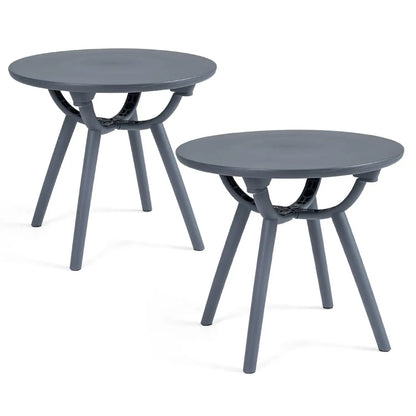 Round Patio Storage Side Table for Poolside
