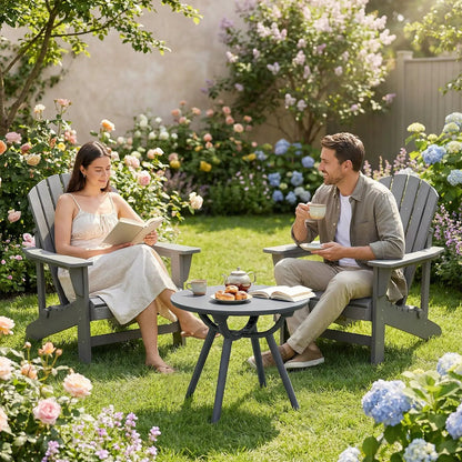 Round Patio Storage Side Table for Poolside