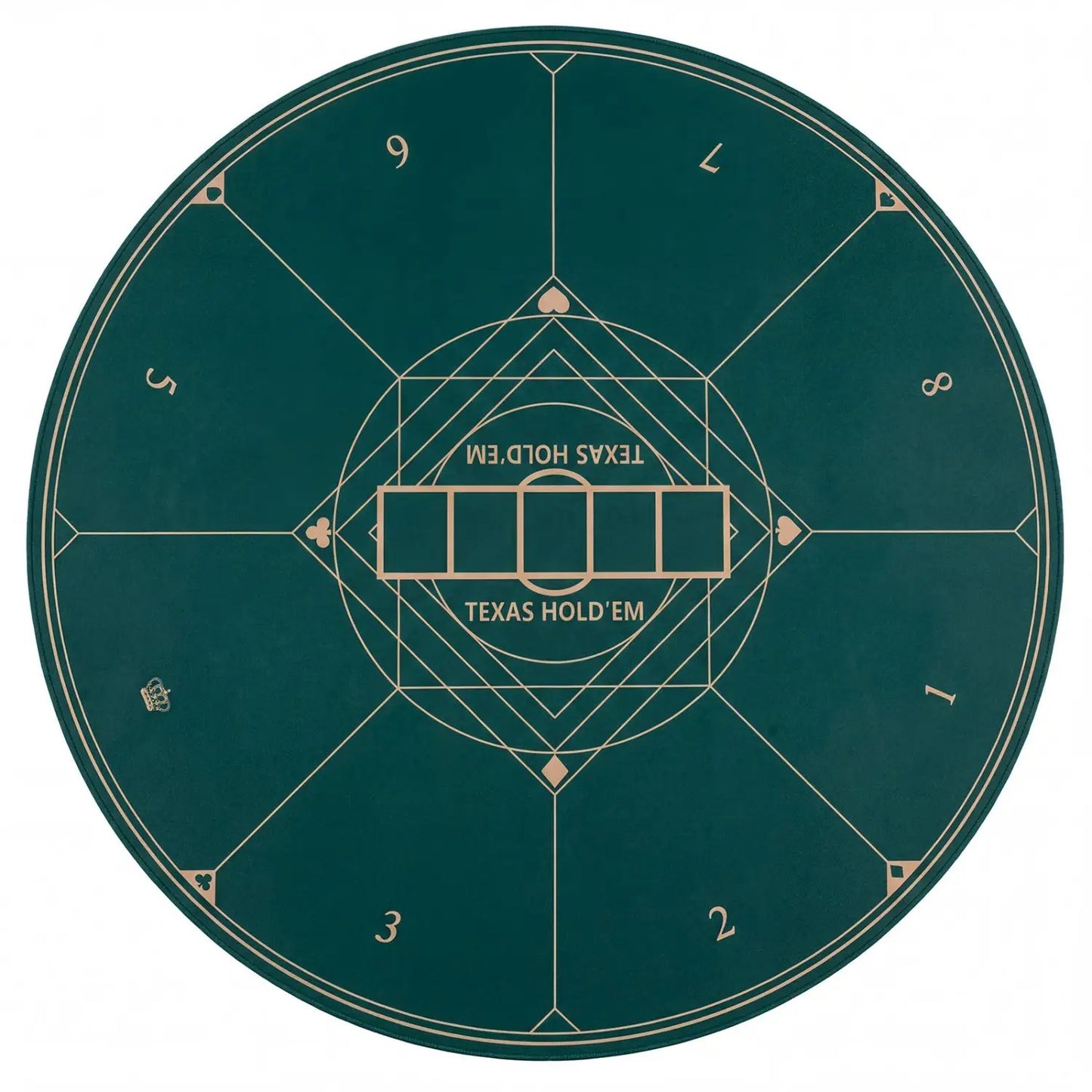 Round Poker Mat for Texas Holdem 40 Inch Portable