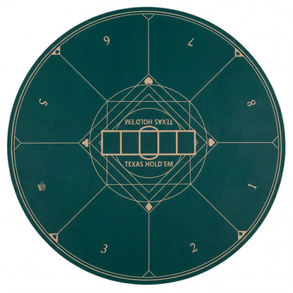 Round Poker Mat for Texas Holdem 55 Inch Portable