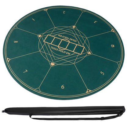 Round Poker Mat For Texas Holdem 47in Carry Bag