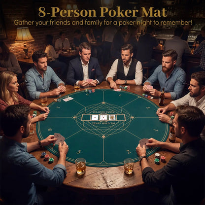 Round Poker Mat For Texas Holdem 47in Carry Bag