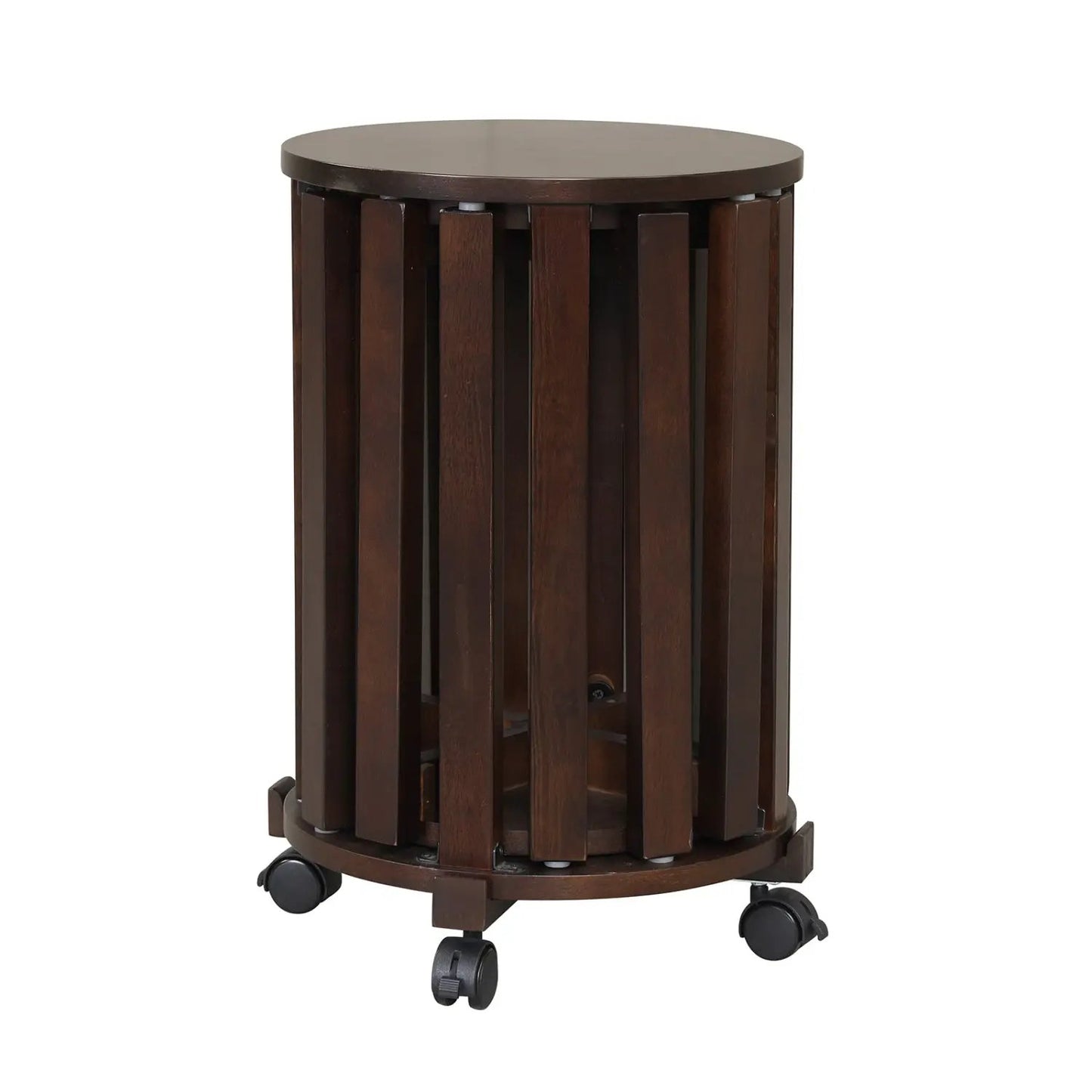 Round Portable Wood Nesting Stools with Casters