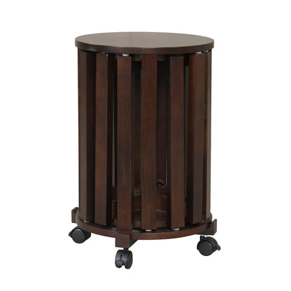 Round Portable Wood Nesting Stools with Casters