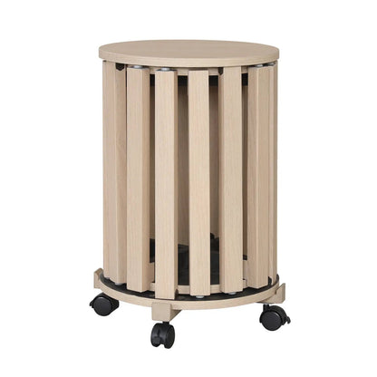Round Portable Wood Nesting Stools with Casters