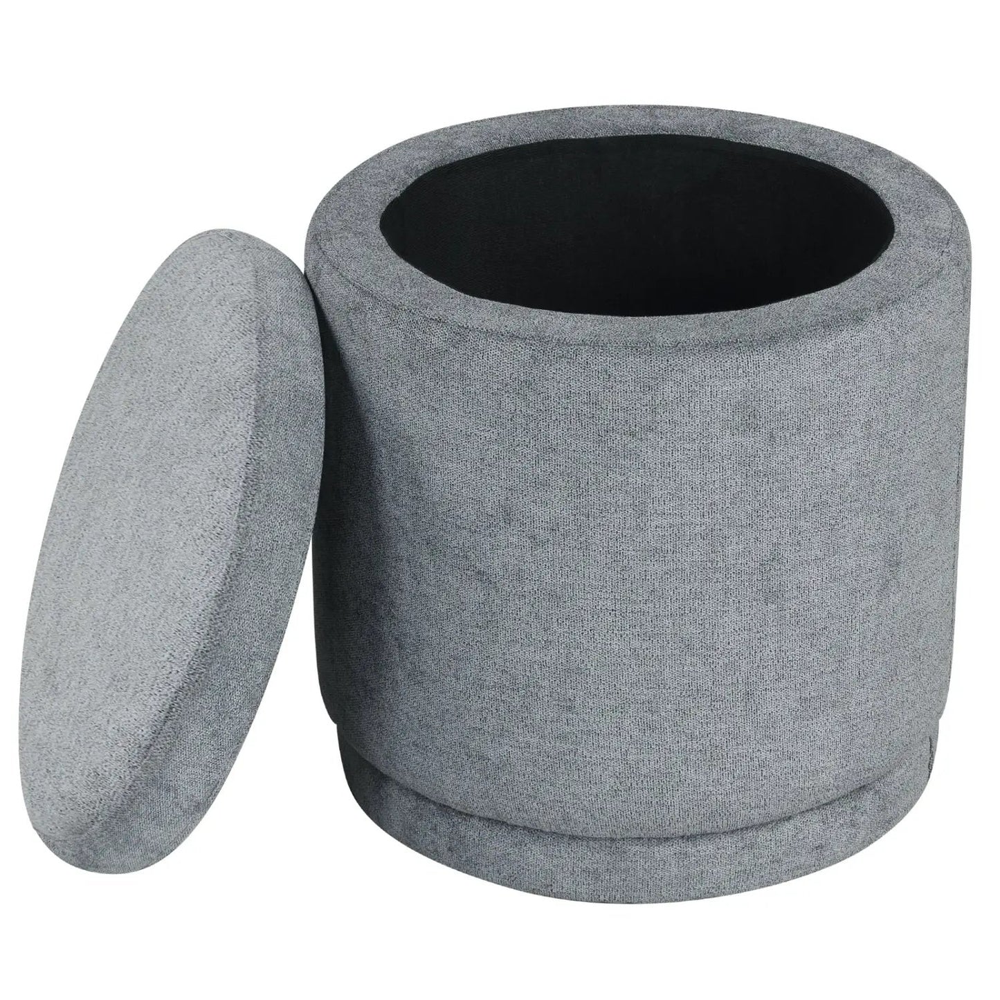 Round Storage Ottoman with Removable Lid