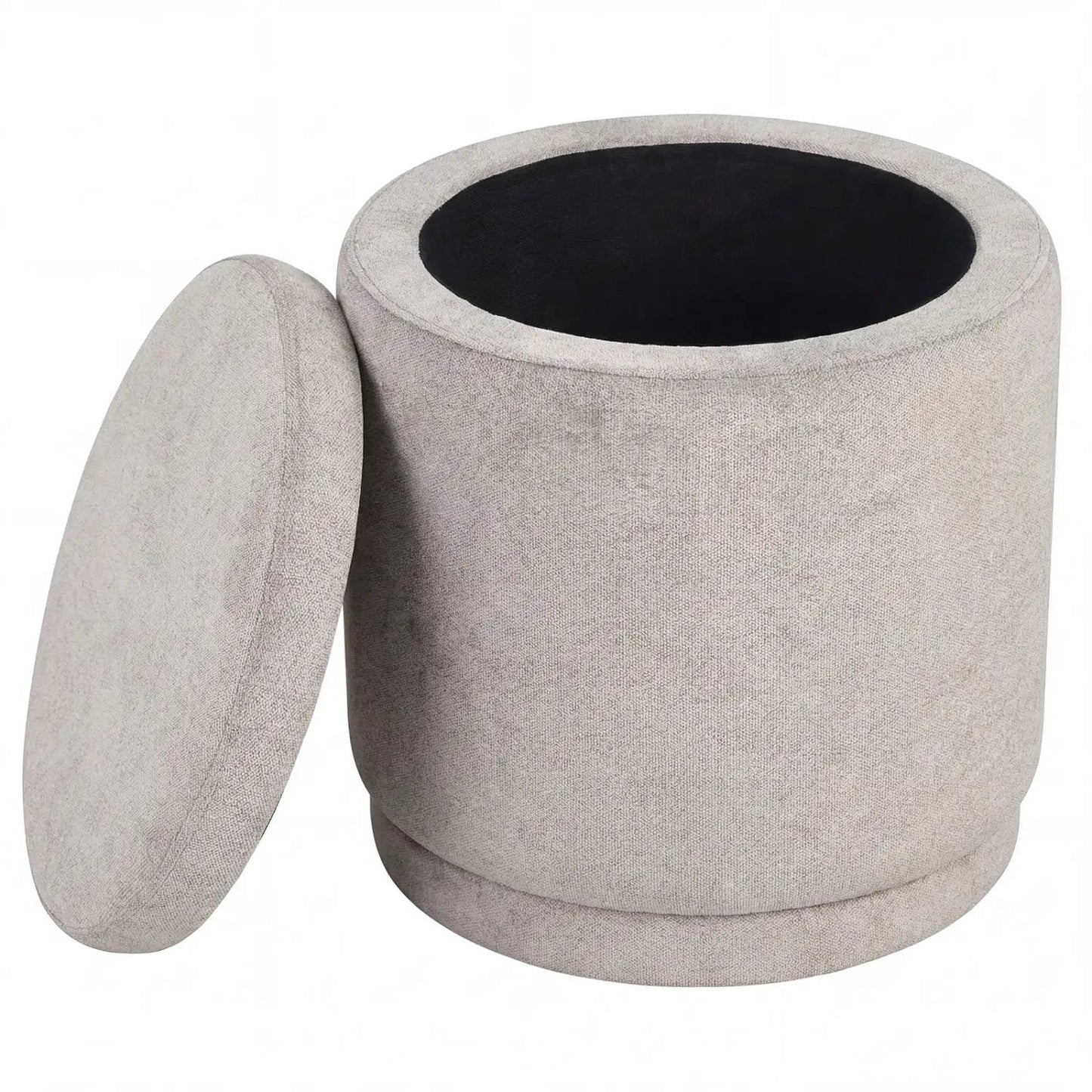Round Storage Ottoman with Removable Lid