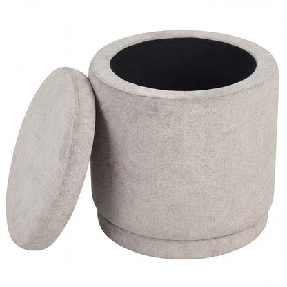 Round Storage Ottoman with Removable Lid