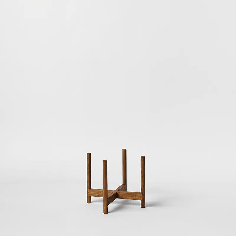 Support à plantes arrondi en bois dur