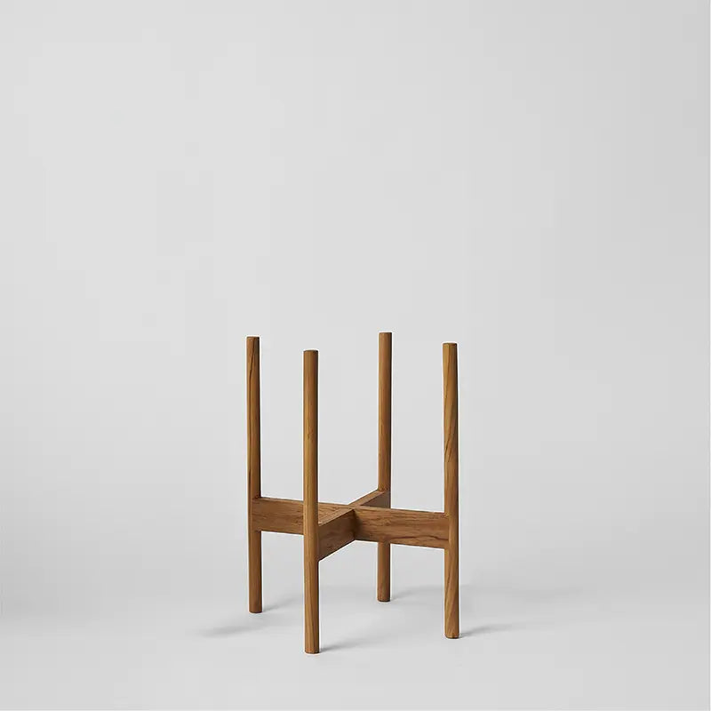 Support à plantes arrondi en bois dur