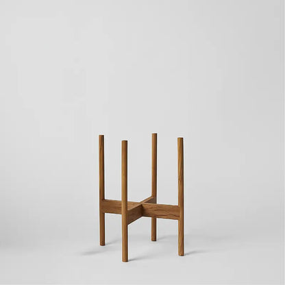 Support à plantes arrondi en bois dur