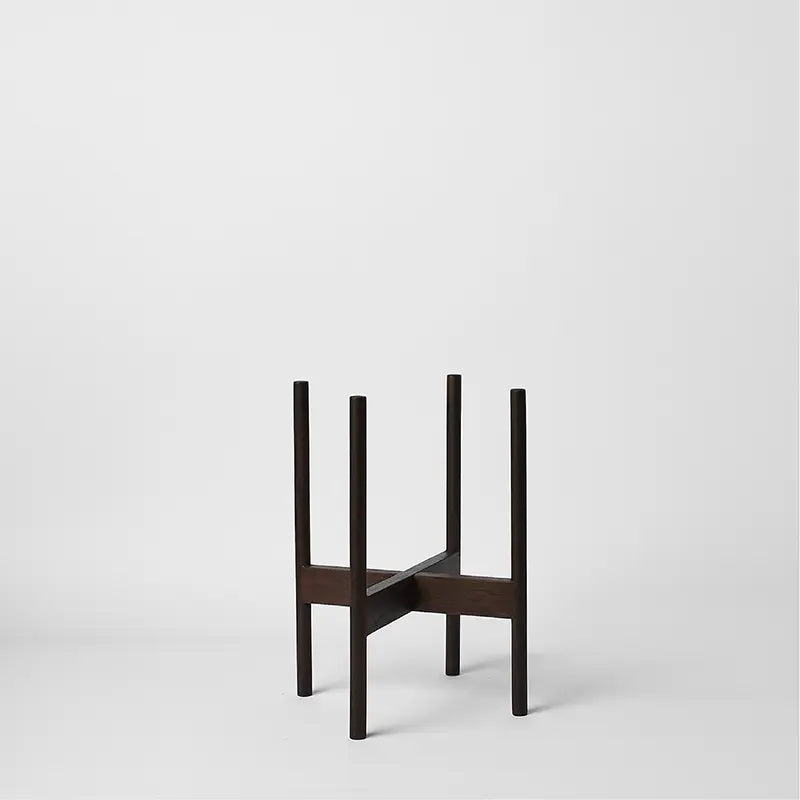 Support à plantes arrondi en bois dur