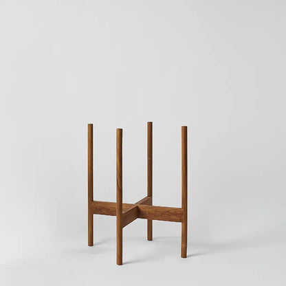 Support à plantes arrondi en bois dur