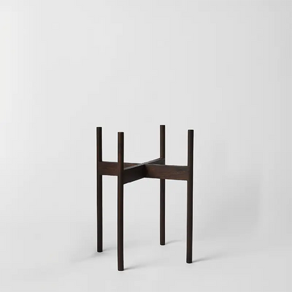 Support à plantes arrondi en bois dur