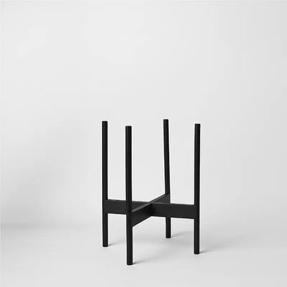 Support à plantes arrondi en bois dur