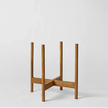 Support à plantes arrondi en bois dur