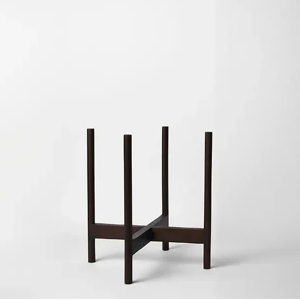 Support à plantes arrondi en bois dur