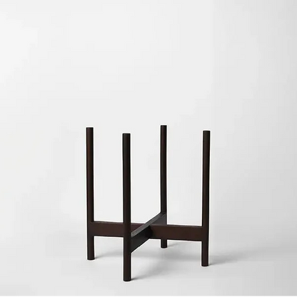 Support à plantes arrondi en bois dur