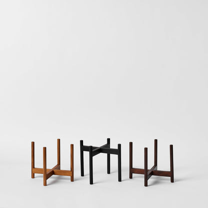 Support à plantes arrondi en bois dur