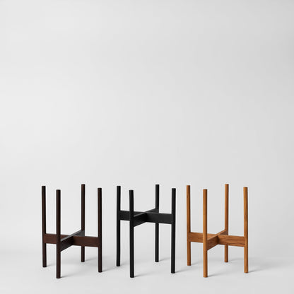 Support à plantes arrondi en bois dur